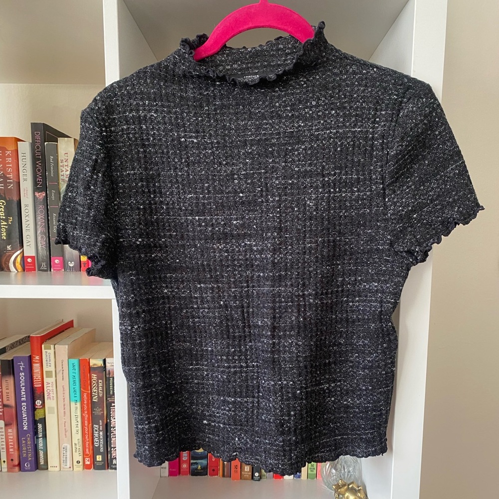 Forever 21 Heathered Mock Neck Top